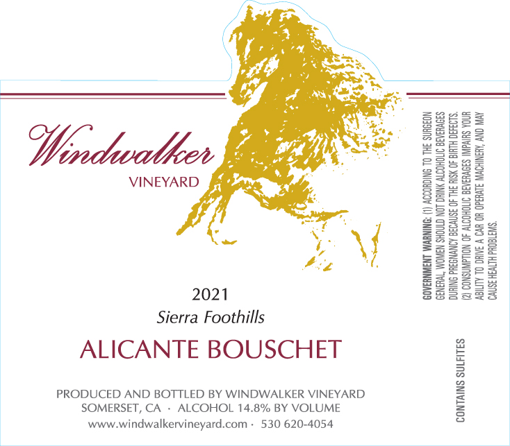 2021 Alicante Bouschet Label